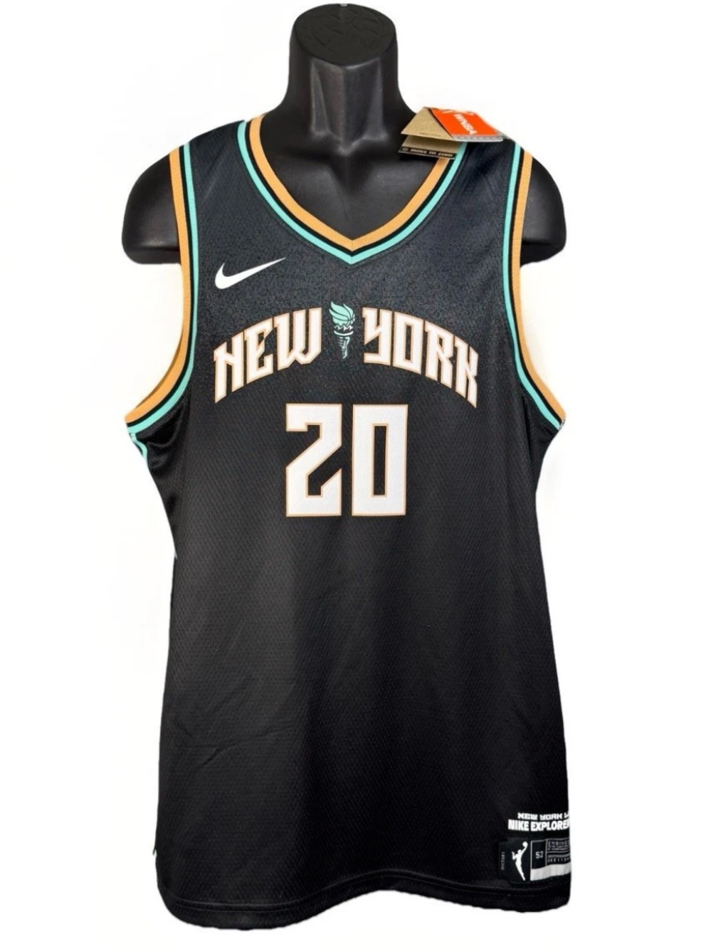 Nike WNBA #20 Sabrina Ionescu New York Liberty Explorer Jersey Black XL 52 NWT
